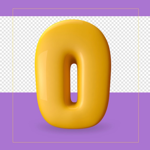 3d rendering of number