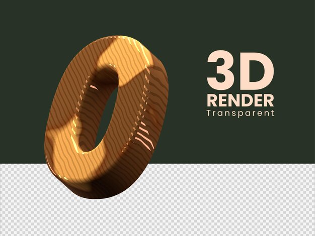 3d-rendering nummer 0 geïsoleerd