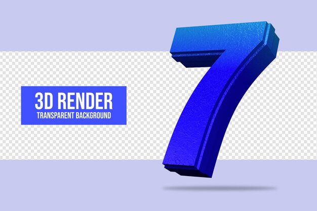 3D-rendering nummer 7 geïsoleerd