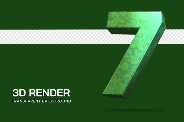 3D-rendering nummer 7 geïsoleerd