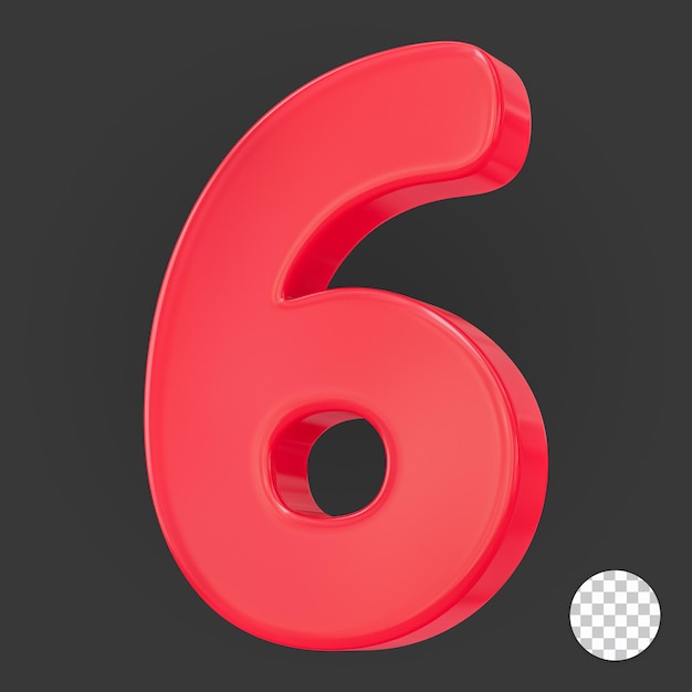 3D-rendering nummer zes