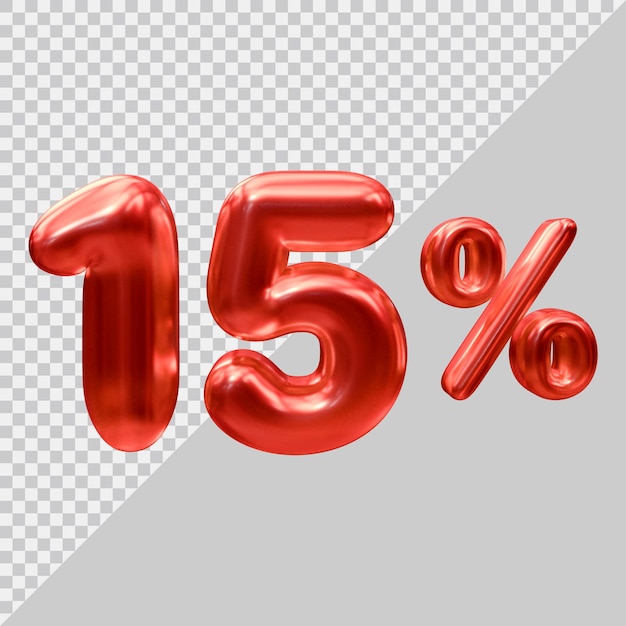 현대적인 스타일로 15%의 3d 렌더링