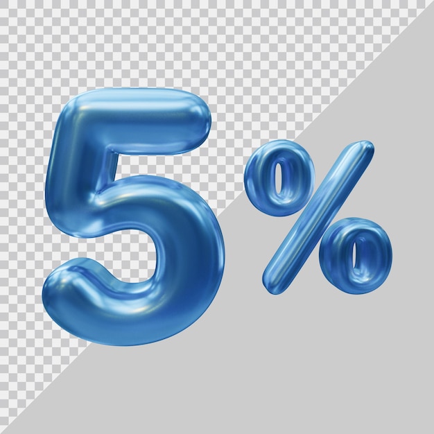 현대적인 스타일로 5%의 3d 렌더링