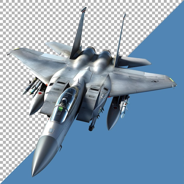 PSD 3d レンダリング 戦闘機を透明な背景で描く