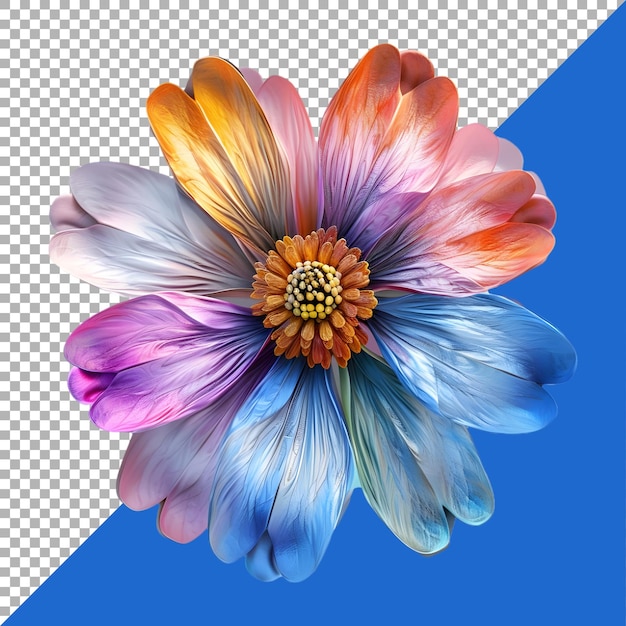 PSD 3d-рендеринг красочного цвета на прозрачном фоне