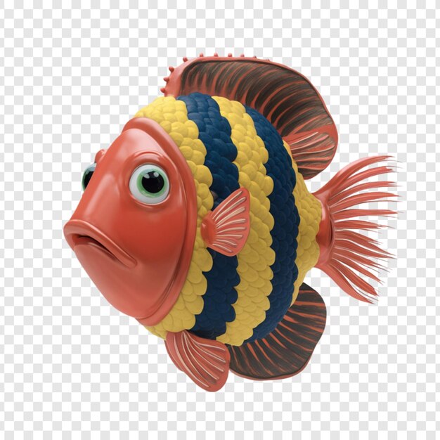 3d rendering of a fish isolated on transparent background
