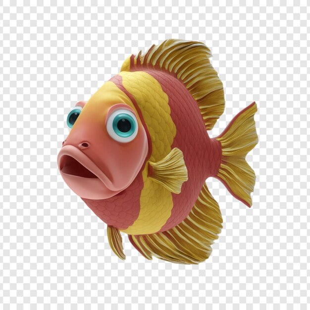 3d rendering of a fish isolated on transparent background