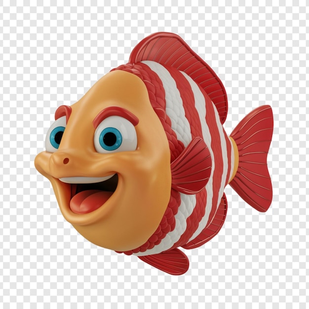 3d rendering of a fish isolated on transparent background