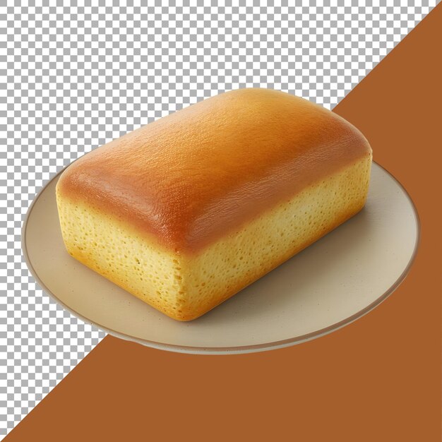 3d rendering of a fluffy cake in a plate on transparent background ai generated