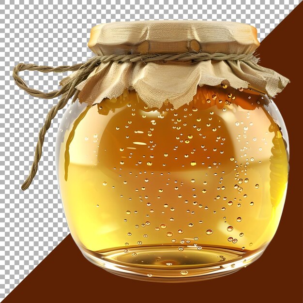 3D Rendering of a Honeybee Bowl or Jar on Transparent Background Ai Generated