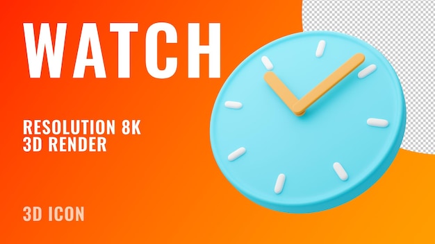 3D rendering of a smooth clock