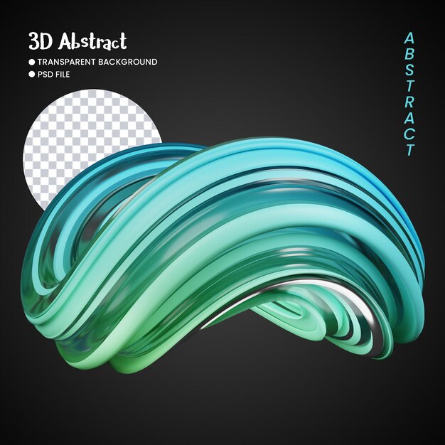 PSD 3d-рендеринг абстрактных форм