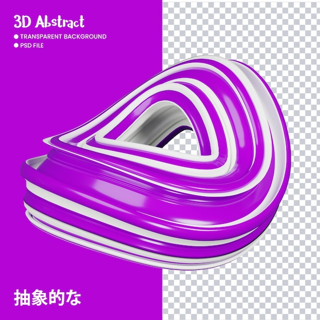 PSD 추상적인 모양의 3d 렌더링