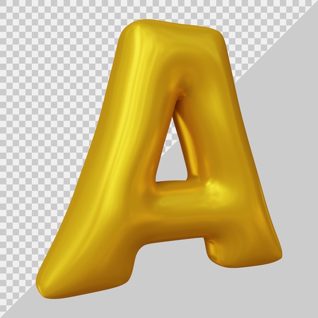 3d-рендеринг буквы алфавита воздушный шар