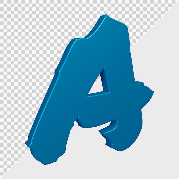3d-рендеринг буквы a алфавита