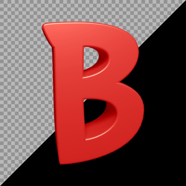 3d-рендеринг буквы b алфавита