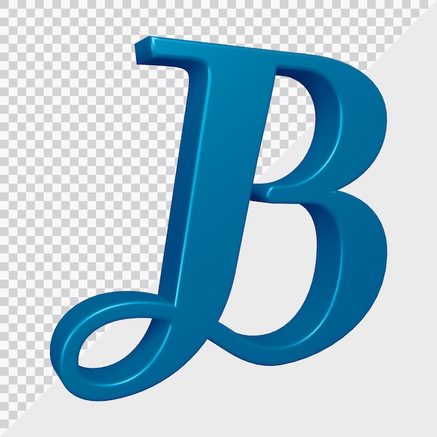 3d-рендеринг буквы b алфавита
