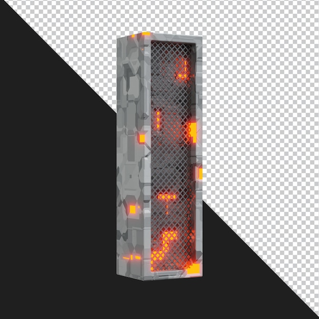 3d rendering of alphabet letter I isolated