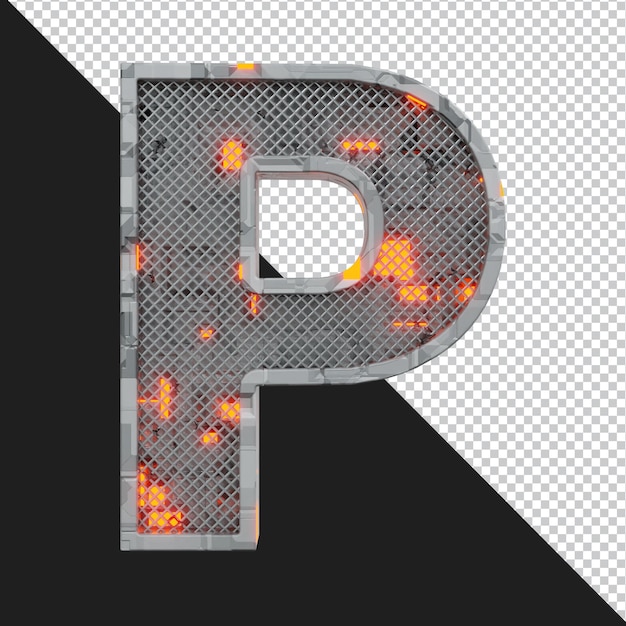 PSD 分離されたアルファベット文字の3dレンダリング