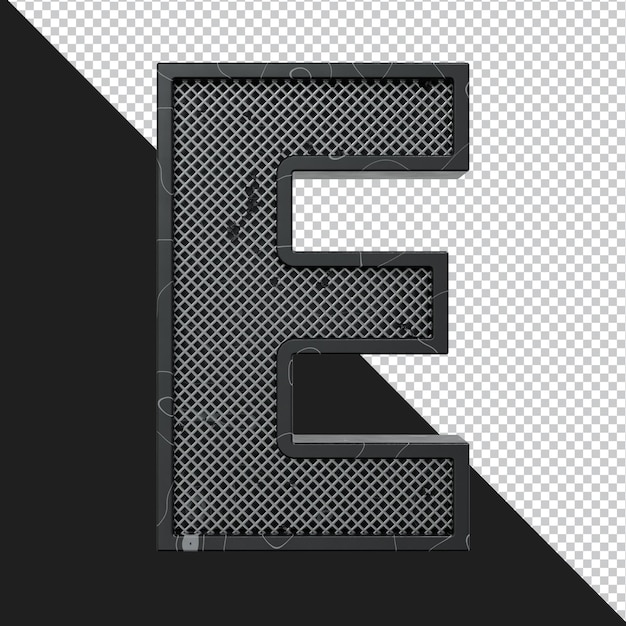 PSD 分離されたアルファベット文字の3dレンダリング