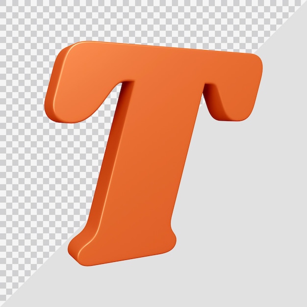 3d-рендеринг буквы t алфавита