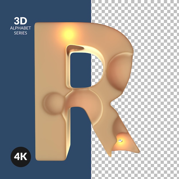 PSD アルファベットの3dレンダリング