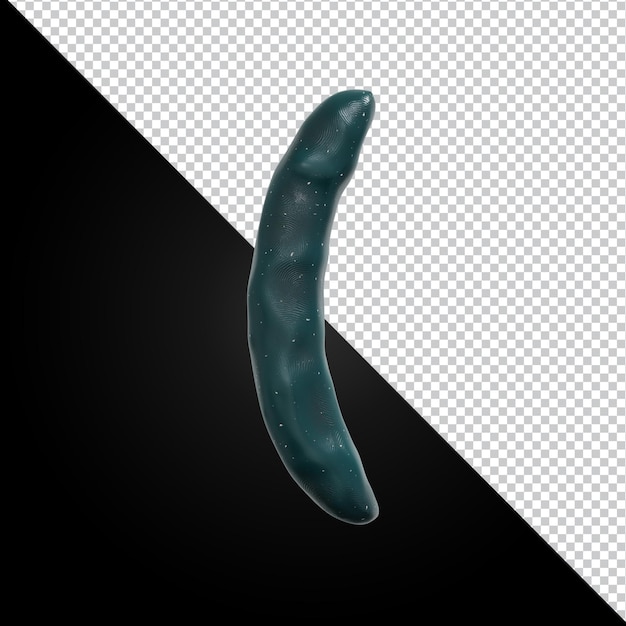 3d rendering of alphabet parenthesis symbol isolated