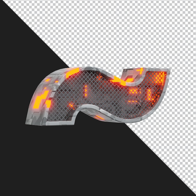 3d rendering of alphabet tilde punctuation mark symbol isolated