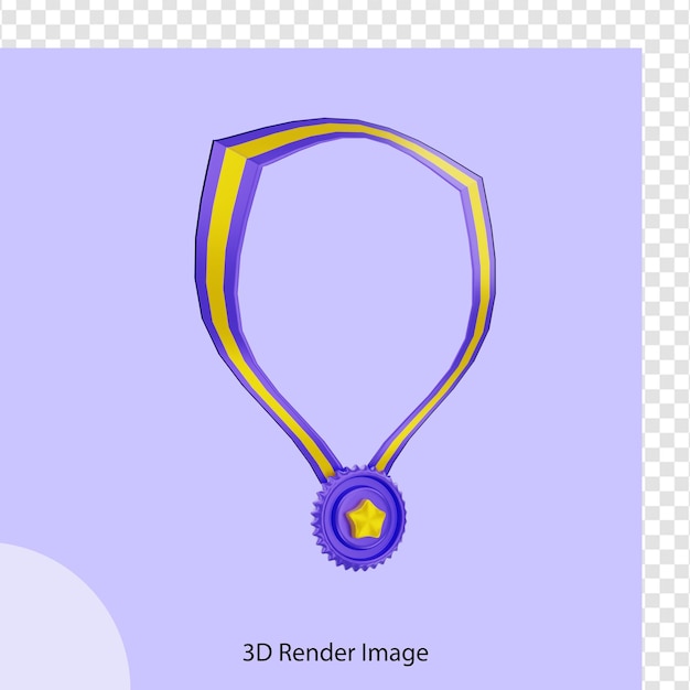 3d-рендеринг наградной медали образования