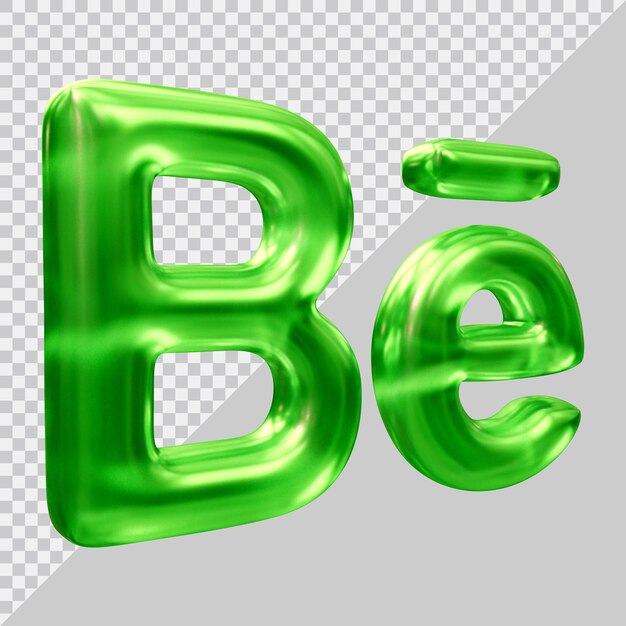 PSD 3d-рендеринг концепции социальных сетей behance icon