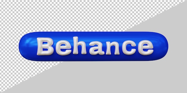 Behanceアイコンの3dレンダリング