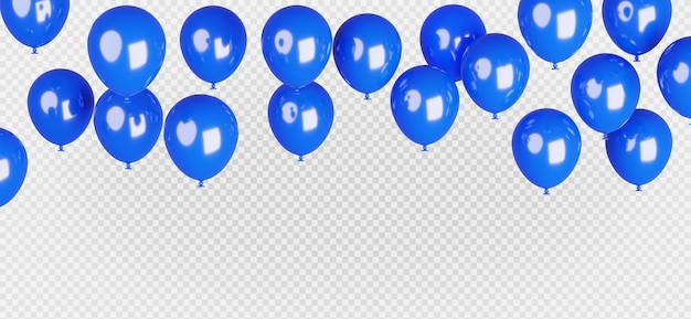 3d-рендеринг синих шариков, изолированных с обтравочным контуром