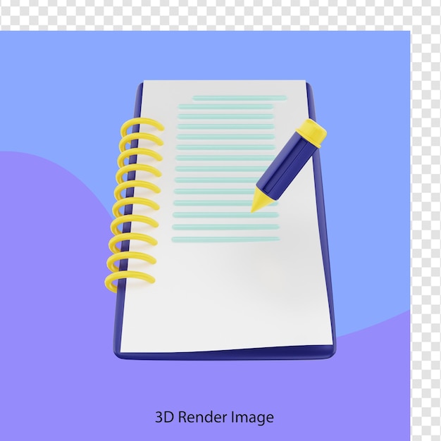 3d rendering of business report notes