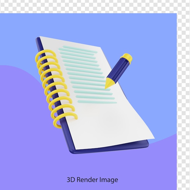 3d rendering of business report notes