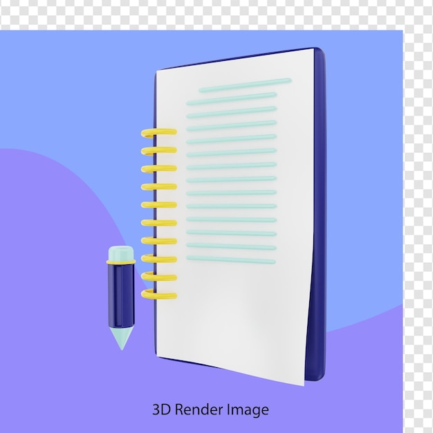3d rendering of business report notes