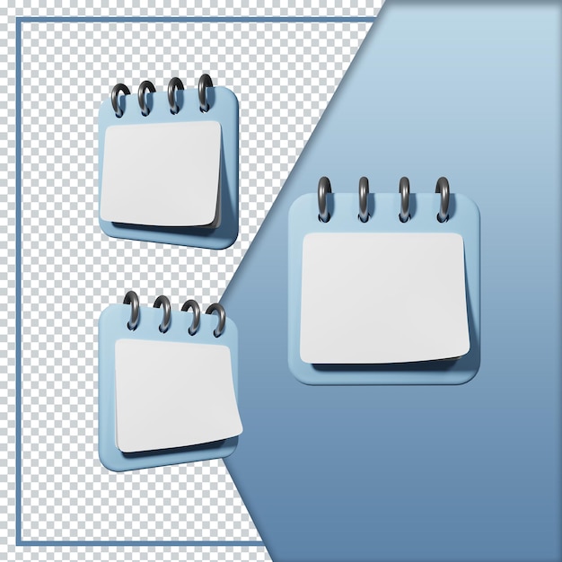3d rendering of Calendar icon illustration
