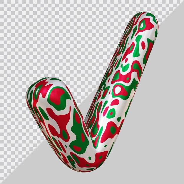 3d rendering of check mark with modern style