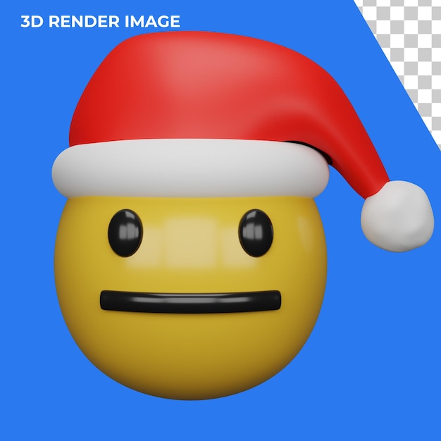 クリスマスと新年の絵文字の3dレンダリング