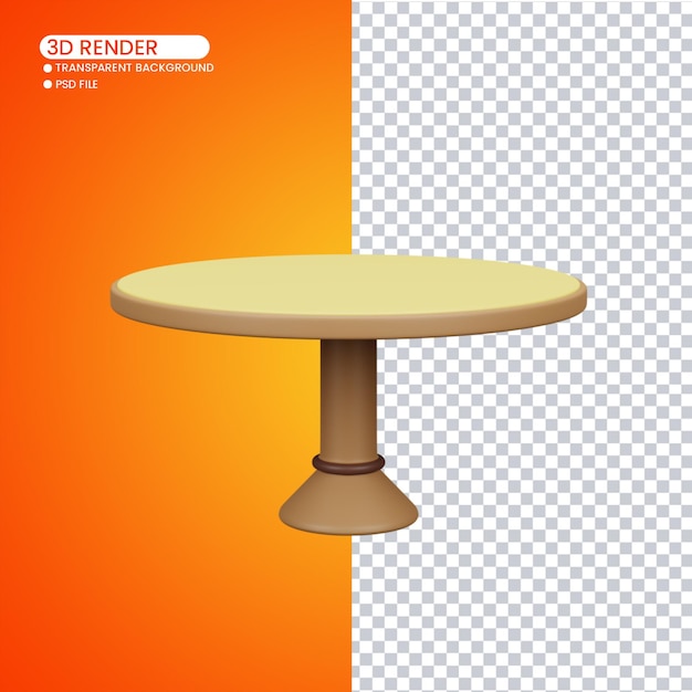 3d rendering of cute table for social media
