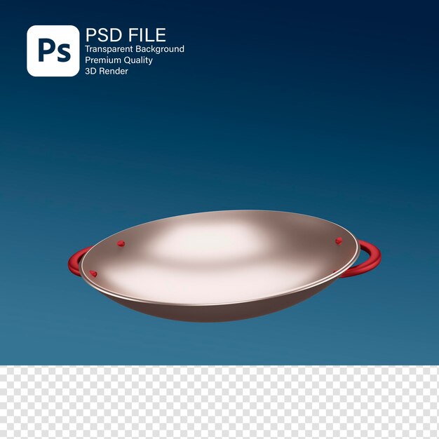 PSD 프라이팬의 3d 렌더링