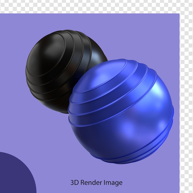 PSD ジムフィットネスボールの3dレンダリング