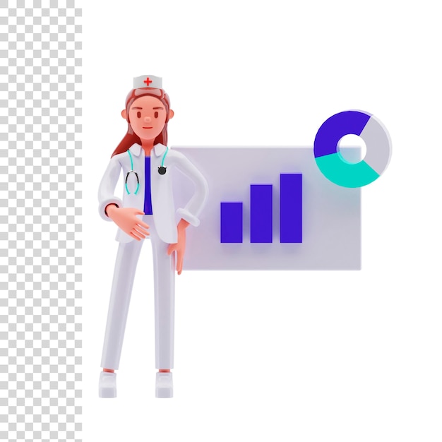 PSD 3d-rendering of illustratie medische presentatie