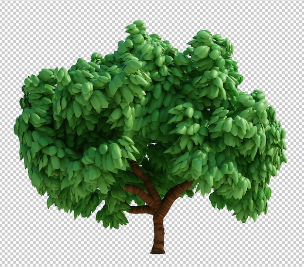 3d rendering of isolated tree