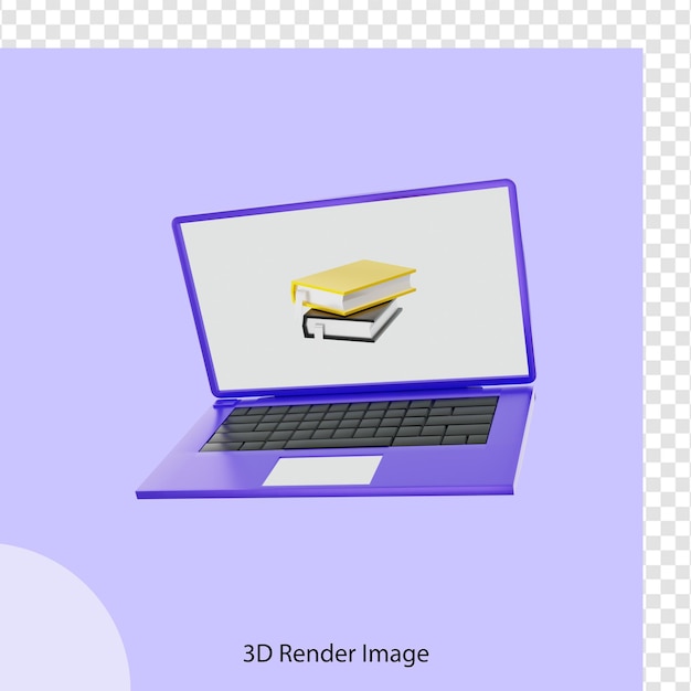 PSD 学習ノートパソコンの3dレンダリング