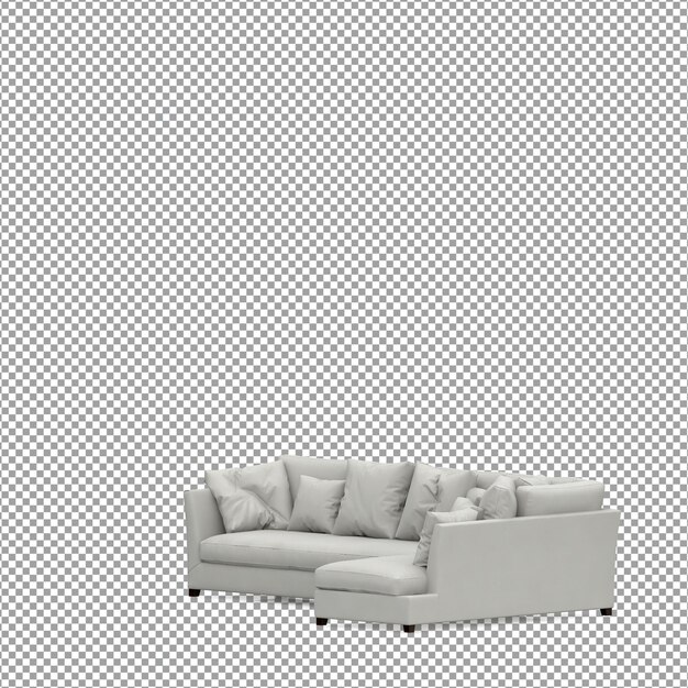 3d-рендеринг минималистского изолированного дивана