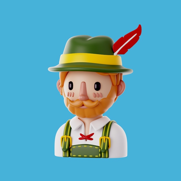 PSD oktoberfest icom의 3d 렌더링