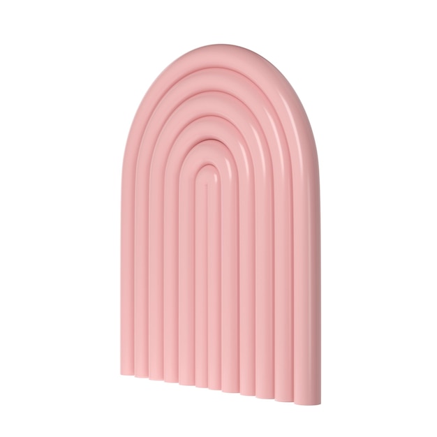 3d rendering of plaster molds abstract geometry arch minimalistic forms stylish