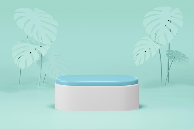 3d rendering of podium in minimal design