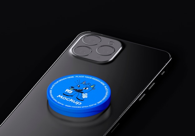 3d rendering of pop socket mockup