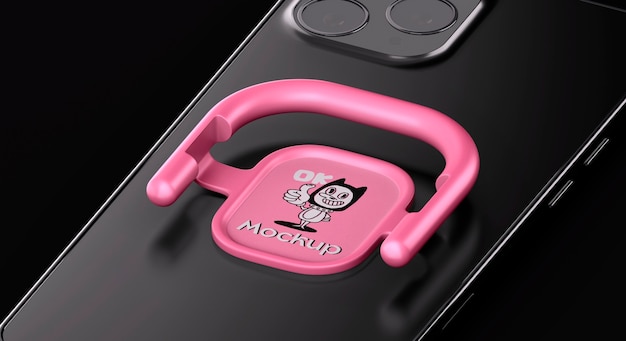 3d rendering of pop socket mockup